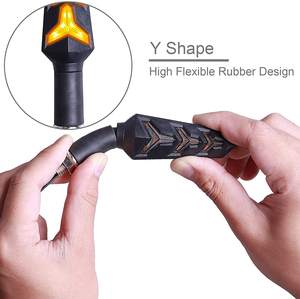 Nouveaux clignotants séquentiels en forme de Y pour scooter, <span class=keywords><strong>quad</strong></span> et moto, 12V, 12 LED, IP67, en ABS, garantie 12 mois - Product Image 3