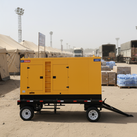 Groupe électrogène diesel silencieux portable 20 kW pour usage domestique, refroidissement par eau, alternateur triphasé