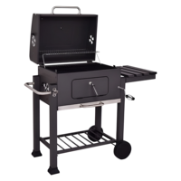 Machine à griller en acier inoxydable, boîte à griller BBQ en acier inoxydable, ensemble de barbecue d'extérieur en acier inoxydable, barbecue au charbon de bois, barbecue commercial au charbon de bois