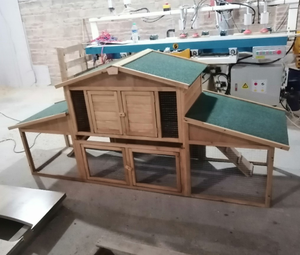 <span class=keywords><strong>Cage</strong></span> à lapins en bois pour l'extérieur et l'intérieur, imperméable, avec escalier et bac de nettoyage - Product Image 4