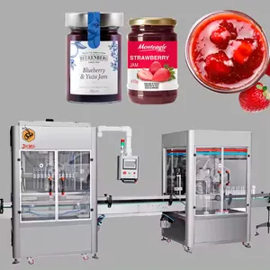 Automatische 200G 500G Fruitpasta Bottelmachine Aardbei Jam Pot Vulmachine Bosbessen Jam Fles Vulling Capping Machine