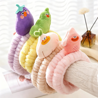 Serre-têtes élastiques en gros, motif dessin animé mignon, couleur bonbon, pour femmes, bandeaux amusants et créatifs pour spa, yoga, sport et douche