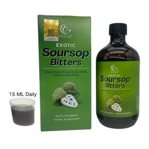 DUOZI Exotic Soursop Bitters 16.2 FL OZ <b>Herbal</b> <b>Supplement</b> for Gut Health Detox Vitality - Product Image 4