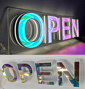 Custom OPEN <b>LED</b> RGB Neon <b>Letter</b> Infinity Mirror Sign Mirror Effect Multi Color Display Wall Mount Decoration for Event Party - Product Image 5