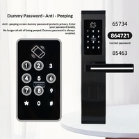 Serrure de porte intelligente en acier inoxydable poli avec application TTlock, étanche, sans clé, avec clavier à code et déverrouillage par carte pour usage hôtelier