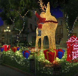 Kích Thước Tùy Chỉnh 3D Tuần Lộc Hươu Ngoài Trời Giáng Sinh Hươu Cho Vườn Công Viên Trang Trí - Product Image 6