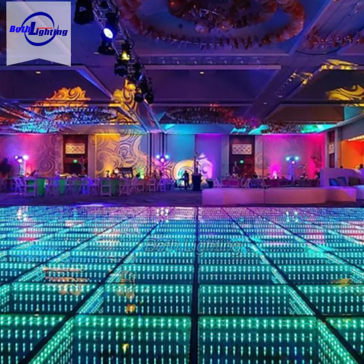 Full Color Lighting Dance Floor Led Panels For Wedding Stage Decoration