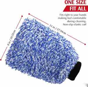 Cinta de microfibra azul premium para limpieza de coches, cepillo de limpieza de llantas de alta eficiencia 60x8cm, excelente para coches, venta al por mayor. - Product Image 4