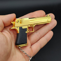 Porte-clés pistolet mini armes pistolet désert aigle pistolet 3d métal porte-clés porte-clés pistolet llavero con pistola de pintar