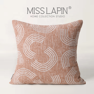 Taie d'oreiller brodée de qualité pour chambre d'enfants, descente MISS <span class=keywords><strong>LAPIN</strong></span>, housse de coussin, Style nordique, rose, 45x45 - Product Image 1