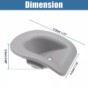 Poignée de porte Ford Mustang avec insert de boucle 7R3Z-63220A51 7R3Z-63220A50, pièce de rechange en plastique noir - Product Image 3