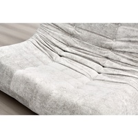 Canapé d'angle carré moderne rembourré extensible une place en tissu gris pour salon, appartement, hôtel, villa