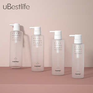 <strong>UKS</strong> Luxury Cosmetic Plastic PET Transparent Empty Shampoo Bottle Hand Wash Conditioner Soap Dispensers 300ml 400ml 500ml 600ml - Product Image 6