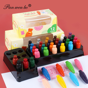 Crayons écologiques de haute qualité 12/24 couleurs Crayons lavables faciles à tenir pour les enfants - Product Image 5
