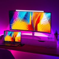 Lámpara de Escritorio LED Moderna de 5W con Alimentación USB, Táctil, con 4 Temperaturas de Color, Barra de Luz para Monitor, Luces para Juegos, Alto CRI 95