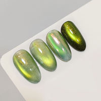 Esmalte de Uñas en Gel Negro Estilo Ojo de Gato AILANUO, Libre de HEMA y TPO, Set de Esmalte de Uñas en Gel 9D, Efecto Galaxia, Magnético, Camaleón, China