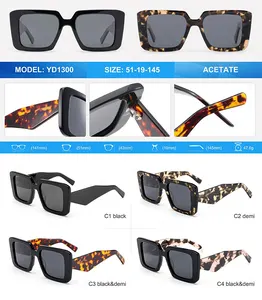 2024 Luxury Acetate Sunglasses Men Women Custom Logo Wholesale Polarized TAC High Quality Fashion Thick Frame Acetate Sunglasses