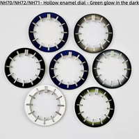 Nouveau cadran de montre squelette de 31 mm, cadran squelette style chêne étoilé, cadran de montre vert lumineux, pièces de modification pour mouvement NH70/NH72