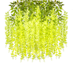 Wisteria Flores colgantes Seda Wisteria Flor Artificial Hogar Boda Vendedor superior Wisteria Blanca Flor artificial - Product Image 5