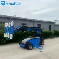Pengangkat Vakum Batu Granit Mini Elektrik 8 Pompa Robot 800KG Dengan Tinggi 5m