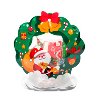 Vente directe usine – Sac cadeau de Noël 2025 autoportant anti-humidité motif bonhomme de neige pour bonbons et chaussettes