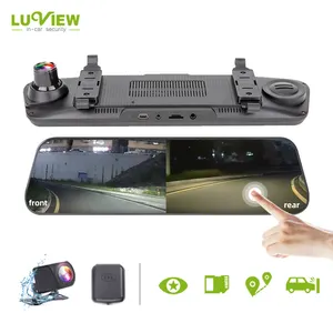 Smart 1080P Écran Tactile DVR Étanche Véhicule Dash Caméra GPS Double Objectif Angle WDR Fonctions Boîte Noire Rétroviseur Voitures