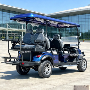 Voiturette de golf électrique 6 places, confort optimisé, avec système de suspension à ressorts amortisseurs, idéale pour les opérations en parcs touristiques - Product Image 1