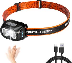 Potente Linterna Frontal LED Impermeable IP65, Haz Ajustable, Alcance de 200-299M, Pesca, Camping, Recargable por USB, Portátil, Alto CRI 90 - Product Image 1