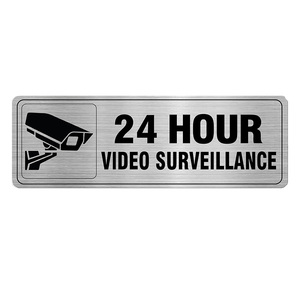 Giám sát video 24 giờ, Dấu hiệu cảnh báo bằng nhôm cho camera an ninh CCTV kinh doanh tại nhà, biển báo giao thông phản chiếu - Product Image 1