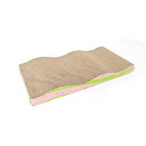 Meow S Type Cat <b>Scratching</b> Board Corrugated Cardboard Non Shedding Wear Resistant For Cats Pet Supplies - Product Image 3