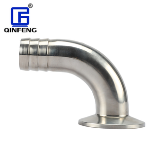 Vệ sinh thép không gỉ 304 316L 90deg Adapter cao su nhanh chóng kết nối khớp nối ống khuỷu tay barb Adapter Tri kẹp ferrule - Product Image 2