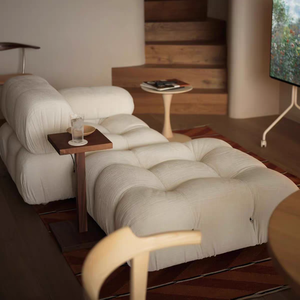 Sofá Modular de Combinación Libre, Estilo Camaleón Crema, Tela Simple, Bloque de Tofu, Muebles de Sala de Estar, Sofá Bloque - Product Image 2