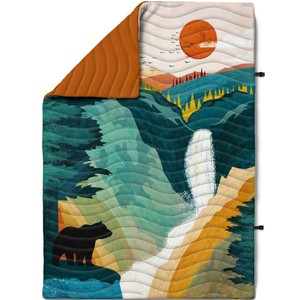 Custom Outdoor Quilted <b>Blanket</b> Rectangular Waterproof <b>Picnic</b> Mat Landscape Pattern All Seasons Use - Product Image 3