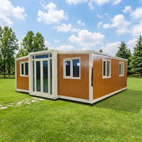 Maison mobile modulaire extensible de luxe, cabane préfabriquée, espace de vie extérieur, salle de bain, cuisine, hôtel