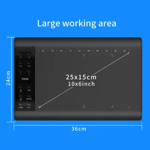 Drawing Tablet Ultra-thin 10x6 Inch Digital Drawing Graphic Pen Tablets With Passive Stylus Pen 8192 Levels