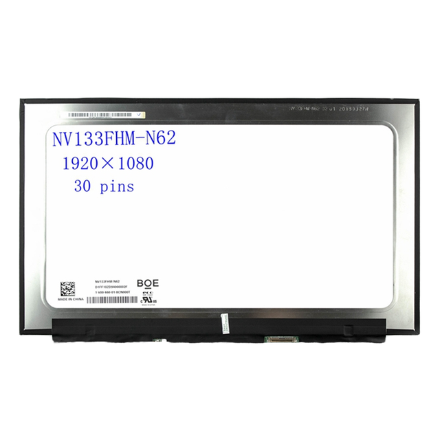 13.3" Laptop LCD Screen Display IPS Panel NV133FHM-N62 NV133FHM-N61 NV133FHM-N54 FHD 1920x1080 30pins EDP Refurbished/New for