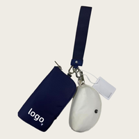 Portefeuille double compartiment pour poignet avec porte-clés, blocage RFID, étanche, en cuir PU, fermeture éclair, doublure polyester, pour usage quotidien