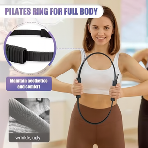 Силиконовое кольцо для пилатеса с индивидуальным логотипом, коричневое прочное оборудование для фитнеса, оптовая продажа, волшебный круг для пилатеса, аксессуары - Product Image 6