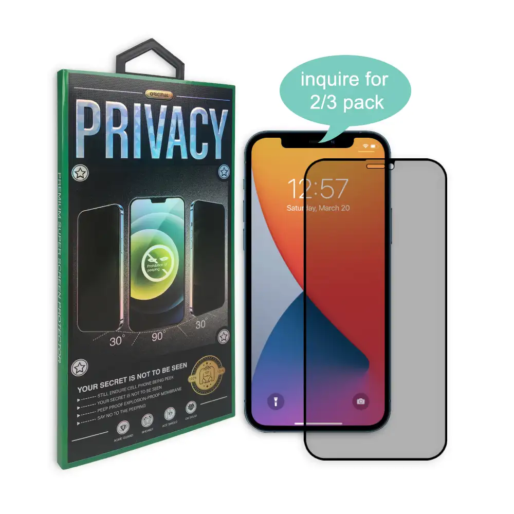 Anti Spy Keramische Film Gehard Glas Privacy Screen Protector Voor Samsung Voor Iphone X 11 12 13 Pro Max Screen protector