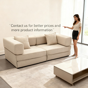 Bán buôn tùy chỉnh cánh tay ấm cúng sofa nhung thiết lập cho không gian nhỏ khách sạn hoặc căn hộ phòng khách trang trí nội thất - Product Image 3