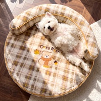 Lit pour animaux de compagnie écologique, lit de luxe moderne pour animaux de compagnie, lit semi-fermé pour chats et chiens avec coussin amovible et lavable, tapis de couchage d'hiver