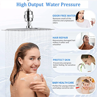 Filtre à eau pour douche à 20 étages, pomme de douche filtrée portable pour l'eau dure, filtre à eau pour douche qui élimine le chlore
