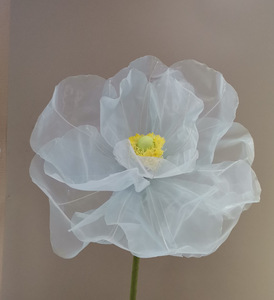 Décoration de scène nouveaux accessoires de mariage route plomb fleur mariage fenêtre papier fleur coquelicot fil grand fini sérigraphie fleur - Product Image 5