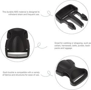 Một bên có thể điều chỉnh không có may Clip Snaps nhiệm vụ nặng nề nhựa thay thế nhanh chóng bên phát hành rùa trở lại khóa cho dây đeo nylon - Product Image 5