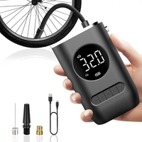 Pompe à air électrique miniature automatique sans fil, alimentée par batterie, ABS portable, gonfleur de pneus de voiture et de vélo, manomètre numérique