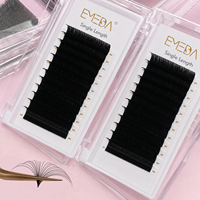 Extensions de cils individuels en velours noir mat EMEDA, plateaux de cils en cachemire, fournitures en gros pour extensions de cils en vison à volume personnalisé