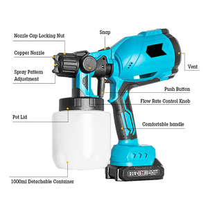 <span class=keywords><strong>Pistola</strong></span> de Pulverización Eléctrica Inalámbrica Portátil para Automóvil, Pulverizador de Pintura sin Aire de Alta Presión para Masilla, Látex <span class=keywords><strong>y</strong></span> Pintura de <span class=keywords><strong>Paredes</strong></span> - Product Image 3
