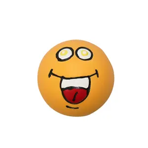 थिंकरपेट मुस्कान चेहरे की अभिव्यक्तियाँ प्राकृतिक लेटेक्स प्रशिक्षण फ्लोटिंग च्यू पेट स्क्वीकी बॉल डॉग खिलौना अंडा