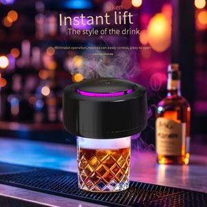 Wholesale Premium Portable Whiskey Smoker Kit ABS+PA Plastic Reusable Eco-Friendly <b>Bar</b> <b>Tool</b> Modern Luxury - Product Image 2