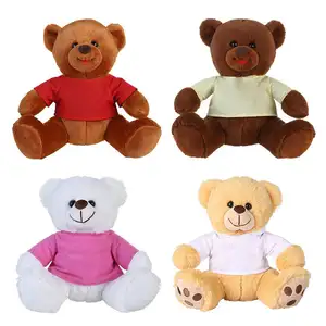 Werbegeschenk niedlich günstig individuelles Firmenlogo gefülltes plüsch weiches Spielzeug personalisiertes Teddybär-T-Shirt